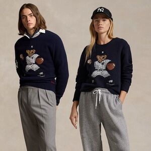 Polo Ralph Lauren Yankees Bear Sweater Size Medium NWT
